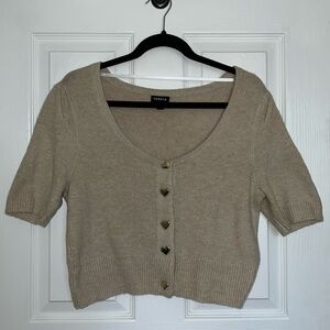 Torrid Size 00 Vegan Cashmere Cropped Cardigan with Heart Buttons